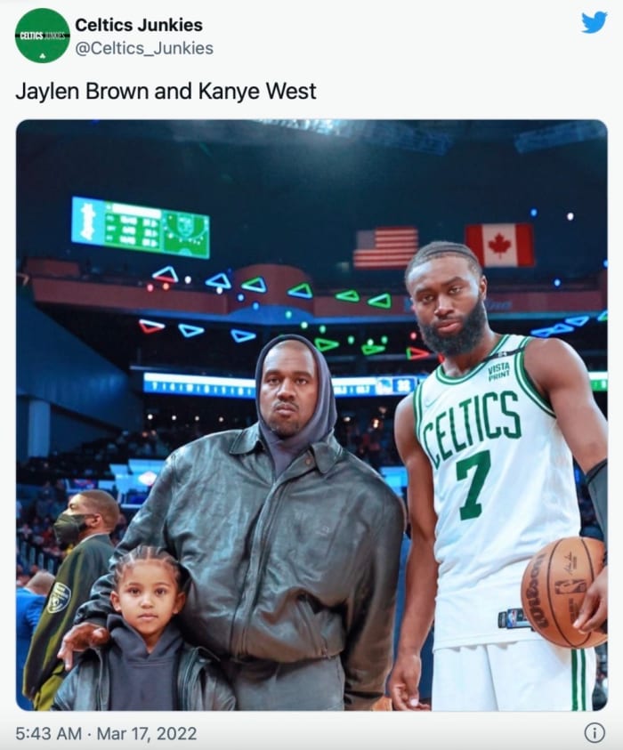 Jaylen Brown and Kanye West